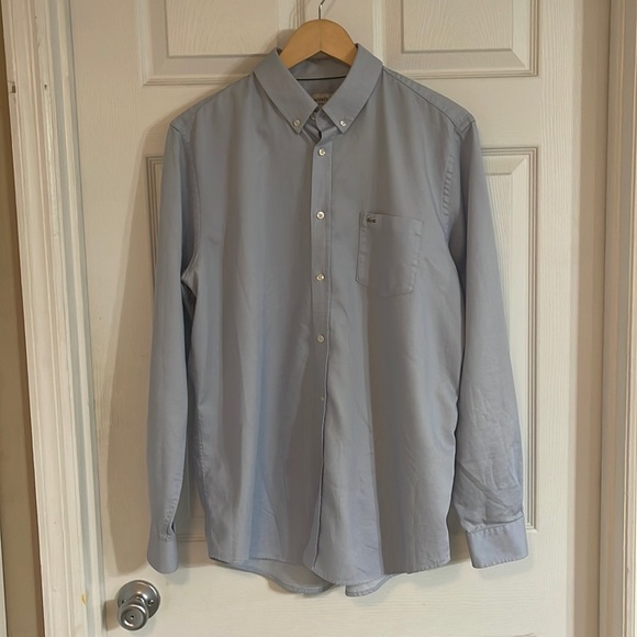 Lacoste Other - Lacoste Men's 16.5 FR42 Solid Blue Button Down Dress Shirt